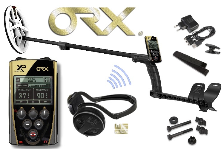 Metalldetektor XP ORX Komplettset mit Funkkopfhörer WSA und elliptischer 24x13cm Spule